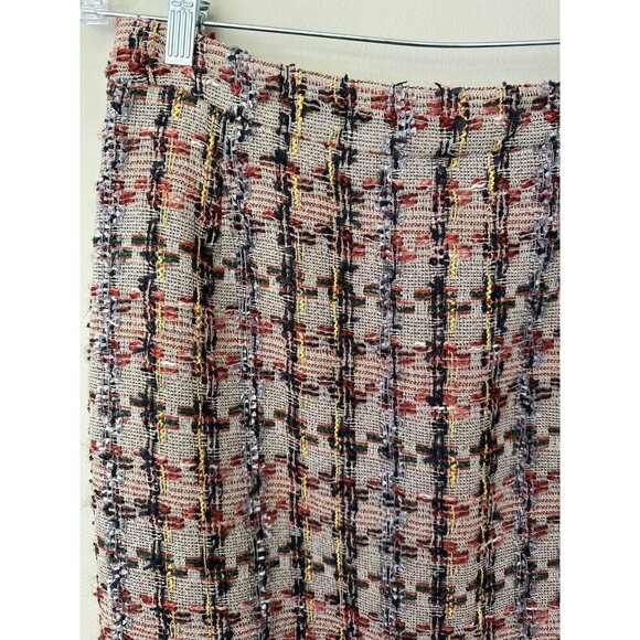 Halogen Black Multi Callie Tweed Pencil Skirt‎ Size 10 Womens Lined - Picture 2 of 5